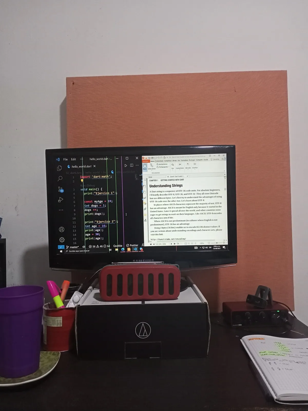 El computador en el que estudiaba Dart